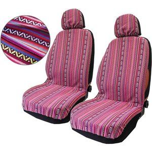 Pink Car Seat Cover Hippie Boho 4PCS Cute Western Accesories for Women Girls'GIF